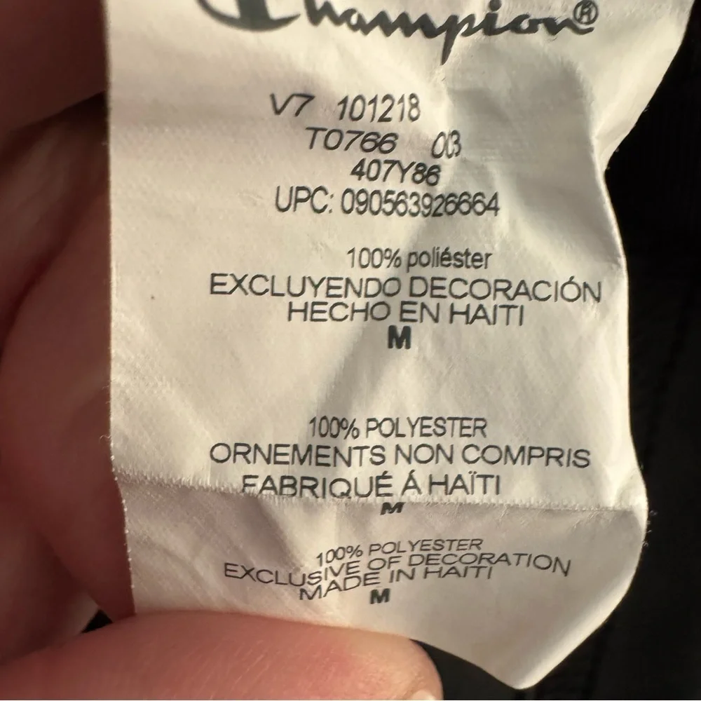 Champion‎ short sleeve Dri-Fit t-shirt Sz M Black - Picture 4 of 6